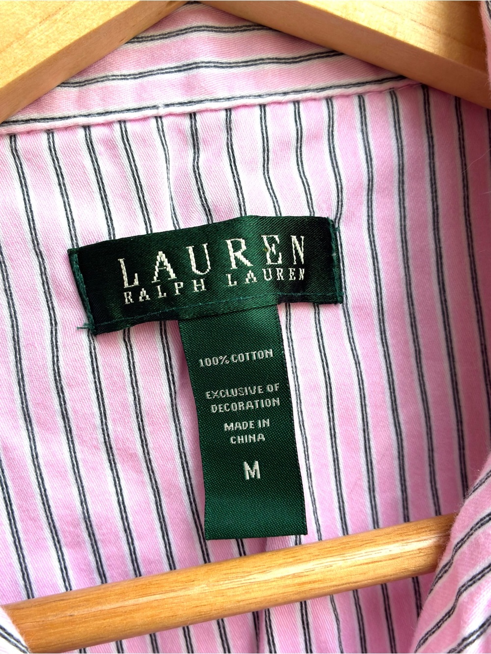 Lauren Ralph Lauren Pink Striped Pajama Set Sz Medium - Picture 3 of 4